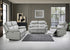 IF-8130 Power Recliner Set, 3pc, Light Grey, Genuine Leather/Match, USB Charging