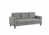 IF-8240 Sofa, Grey, 78" Wide, Soft-Touch Fabric, Black Legs, Stainless Steel Cup Holders