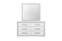 "ANDROS SILVER" Deluxe Bedroom Set, 6Pc, Glossy White, Glamorous Silver Trim, LED Accent Lighting