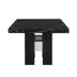 T-1605 Dining Table, 70" Long, Faux Black Marble Top, Double Pedestal Base