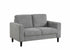 IF-8240 Loveseat, Grey, 58" Wide, Soft-Touch Fabric, Black Legs, Stainless Steel Cup Holders