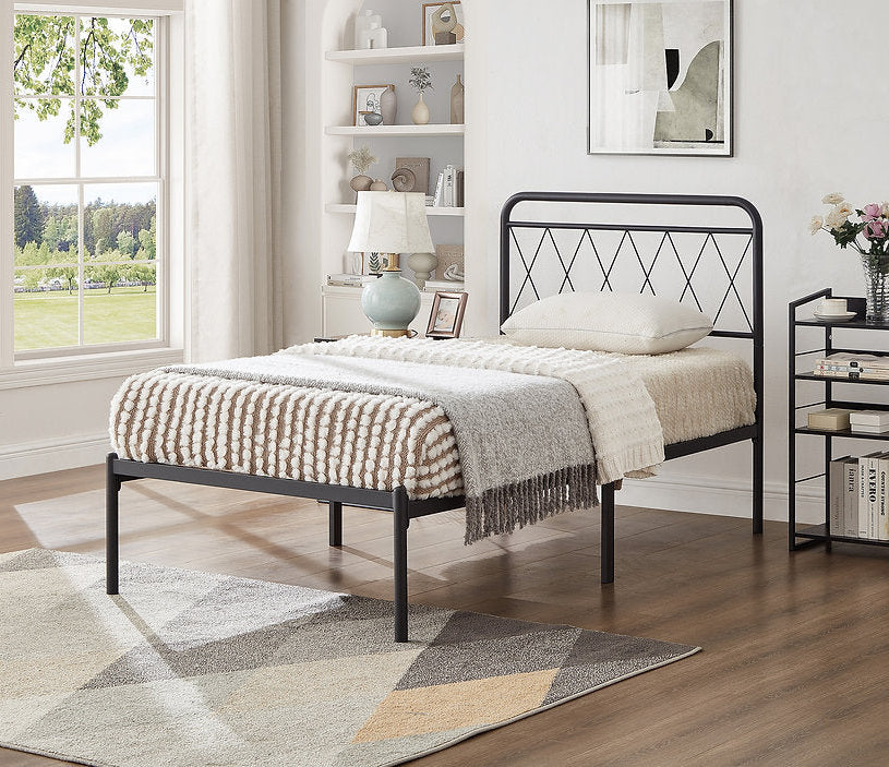 IF-152 Bed, Black, Metal Frame