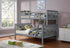 Single / Double Wooden Bunk Bed Grey  B-102