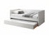 IF-307 Day Bed, Soft-Touch Ivory Fabric,  Pull-Out Trundle, Optional Mattresses