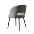 C-1645 Dining Chairs, Grey Textured Fabric Upholstery, Curved Wraparound Backrest, (Set of 2)