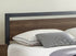 Bed - Wood Panel with Grey Steel Frame  IF-5261