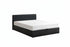 IF-5160 Lift Bed, Black, Faux Leather, Vertical Tufting, Under Bed Storage, Hydraulic Lift for Easy Lifting