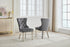 C-1245 Dining Chair, Grey, Velvet, Tufted Front, Nailhead Detail (Set of 2)