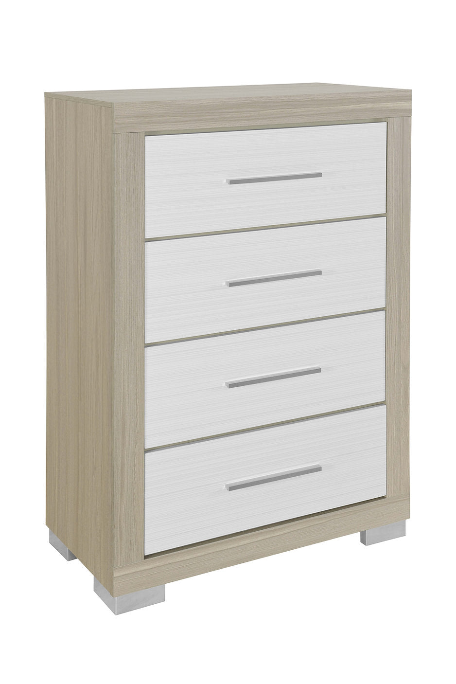 "EMMA" Chest, Natural White, 4 Spacious Pull-Out Drawers