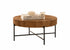 IF-3211 Coffee Table, 32" Round, Rich Warm Walnut Finish with Natural Wood Grain Texture, Vertical Ribbed Detailing