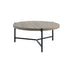 IF-3225 Coffee Table, 37" Round, Dark Taupe Top, Black Frame