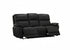 IF-8171 Power Recliner Sofa, Soft Black, Genuine Leather/Match, USB Charging