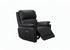 IF-8171 Power Recliner Armchair, Soft Black, Genuine Leather/Match, USB Charging