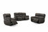 IF-8170 Power Recliner Set, 3pc, Soft Chocolate Brown, Genuine Leather/Match, USB Charging
