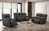 IF-8170 Power Recliner Set, 3pc, Soft Chocolate Brown, Genuine Leather/Match, USB Charging