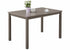 T-1050 | C-1053  Dining Set, 5 Pc, 48" Table + 4 Chairs, Antique Grey, Black Faux Leather Seat Chairs
