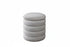 IF-6241 Ottoman / Bench, Round, 17" Diameter, Soft Grey, Teddy Bear Fabric