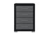 "EMMA" Chest, Black + Brey, 4 Spacious Pull-Out Drawers