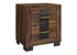 "OPTIMUS" Night Table, Two Tone Dark Brown + Walnut Color, 2 Spacious Pull-Out Drawers for Convenient Storage
