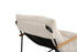 IF-665 Accent Chair, Beige / Cream, Plush Tufted Cushion, Black Metal Frame