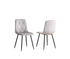 T-1630 | C-1631 Dining Set, 5 Pc, 48" Table + 4 Chairs, Light Grey Chairs, White Faux Marble Top Table