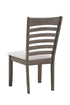 Dining Chair - Antique Grey ladder back with White Seat (Set of 2)  C-1082