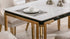 Dining Table - 71" Gold with Ceramic Marble Table  T-1275