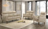 IF-8012 Sofa Set, 3pc, Premium Soft Cream Beige Leather Match, Sleek Modern Design, High End Look