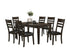 T-1090 | C-1091 - 7 Pc Dining Set,  60" Espresso Wooden Table, Espresso Chairs