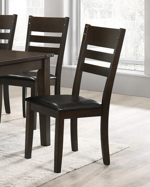 7 Pc Dining Set - 60" Wooden Table and 6 Chairs  T-1090 | C-1091