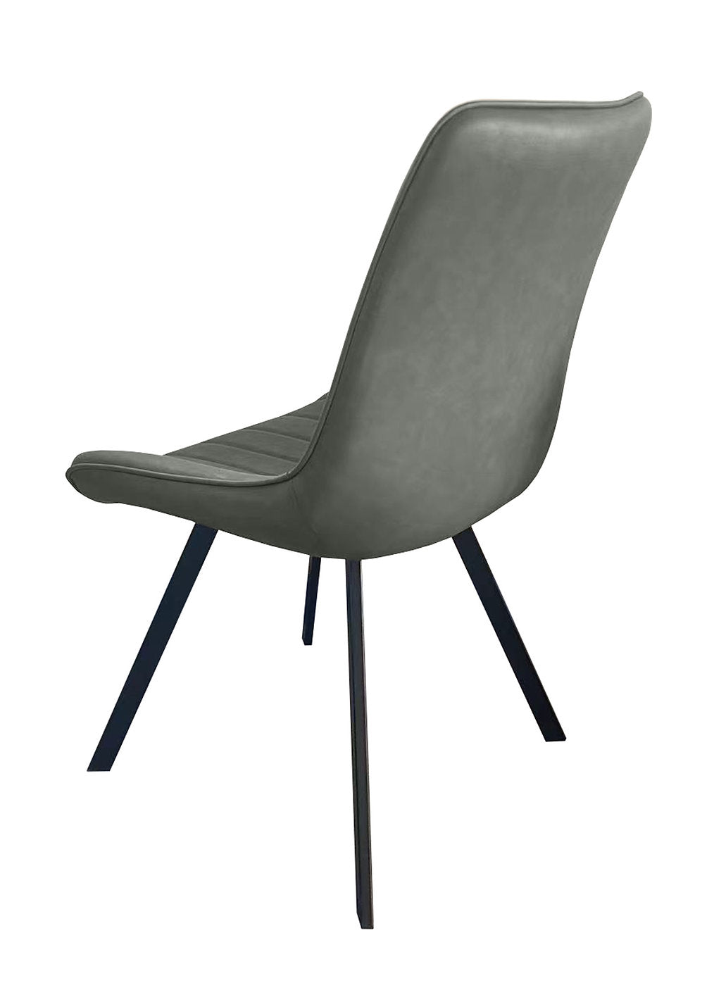 T-1545 | C-1561 Dining Set, 63" to 87" Extension Table, Grey Chairs, Vein-Matched White Marble Top