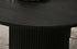 T-1643 Dining Table, Black, 71" Oval, Fluted Pedestal Base, Durable Engineered Wood