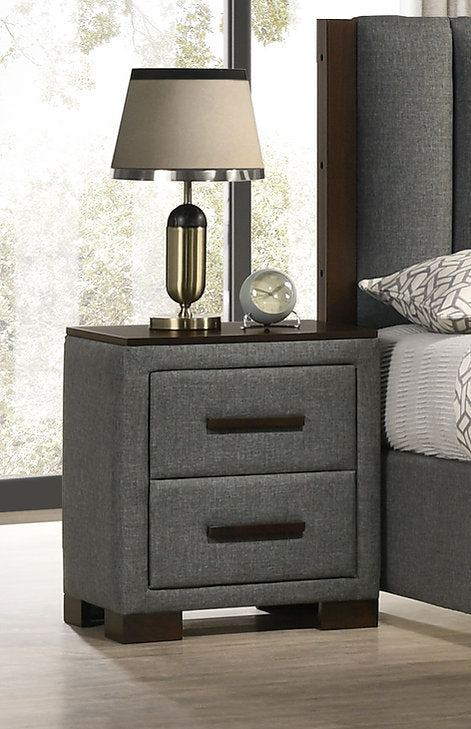 Deluxe Bedroom Set or Set Components in Grey Fabric  IF-Dylan