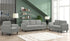 IF-8250 Sofa Set, 3Pc, Grey, Soft-Touch Fabric, Black Legs