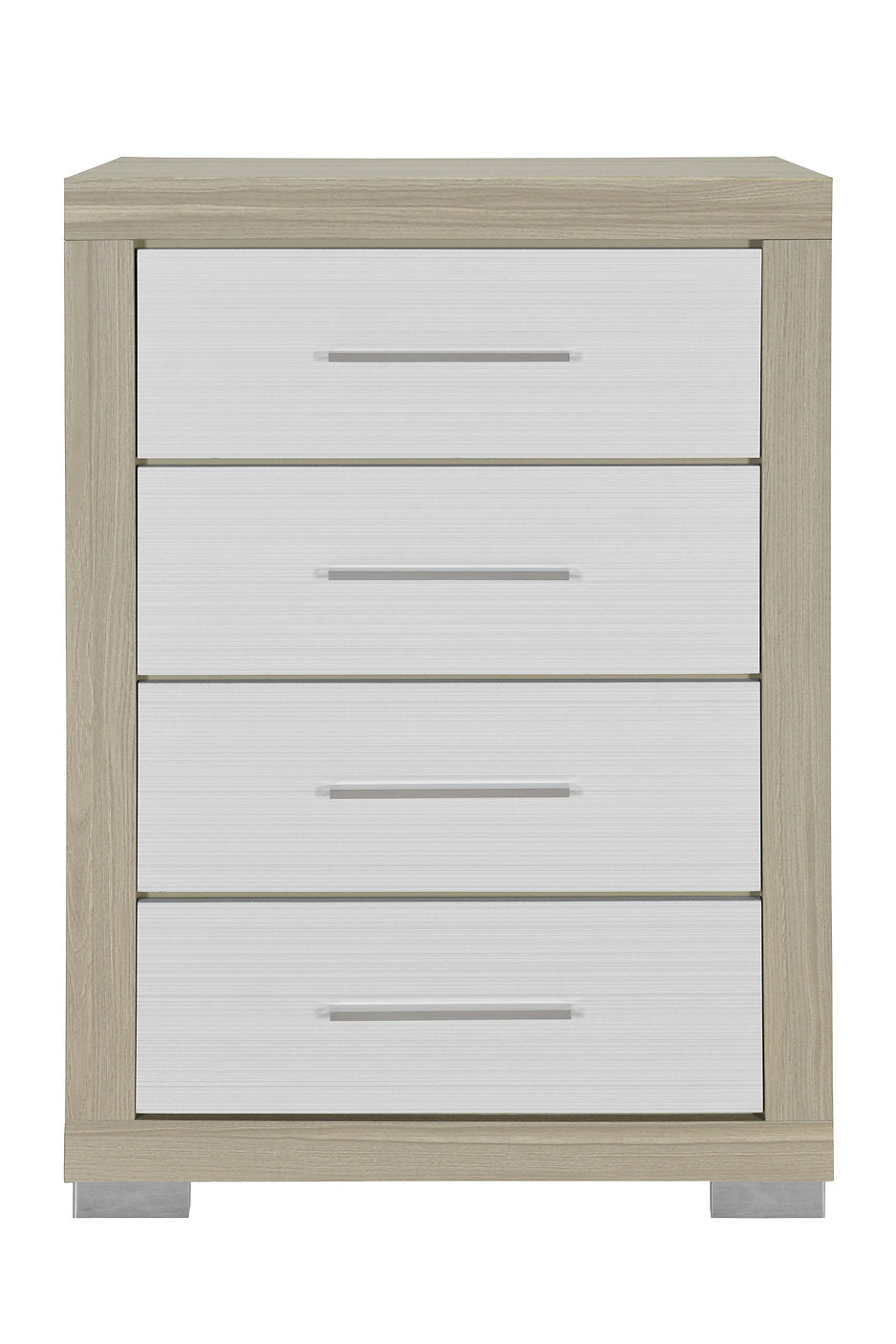 "EMMA" Chest, Natural White, 4 Spacious Pull-Out Drawers