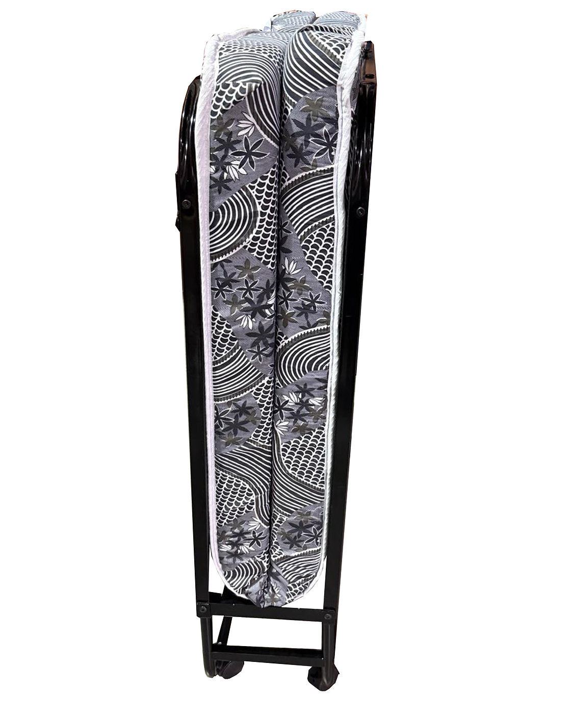 IF-386 Folding Bed, Single, Including 3" Foam Mattress, Wheels, Rollaway Style with Casters