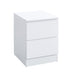 Night Table - White Wood Veneer with 2 Drawers  IF-3421