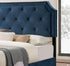 Bed - Blue Velvet with Diamond Pattern Tufting  IF-5611