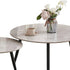 IF-2211 Coffee Table Set, 2Pc, Nested, Armani Grey Sintered Stone Marble Top, Black Legs