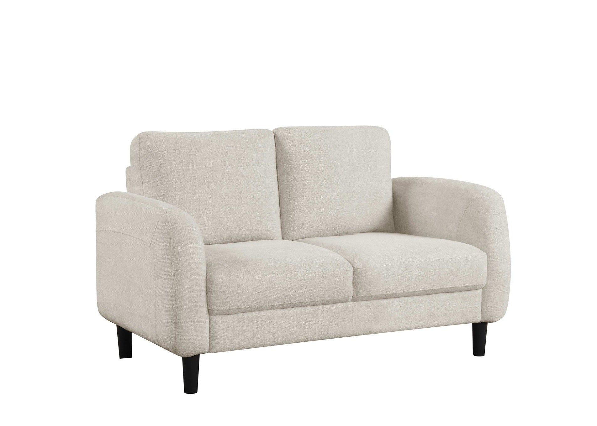 IF-8251 Sofa Set, 3Pc, Beige, Soft-Touch Fabric, Black Legs