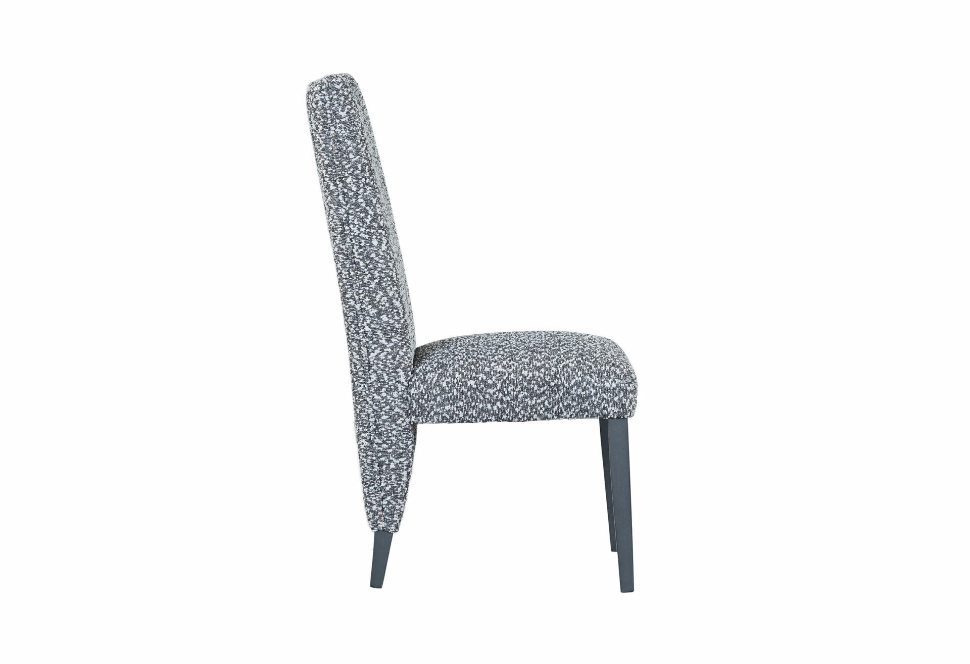 C-1600 Dining Chairs, Grey, Fabric, Channel Tufting, (Set of 2)