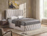 IF-5872 Lift Bed, Cream Fabric, Enclosed Storage, Elegant Fan-Tufted Headboard and Footboard