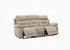 IF-8162 Power Recliner Sofa, Soft Cream Beige, Genuine Leather/Match, USB Charging, Hidden Cup Holders