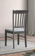 C-1031 Dining Chair, Fabric Seat, Antique Grey Wooden Frame