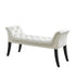 IF-6233 Bench, 50" Wide, Creme, Velvet, Deep Tufting, Nailhead Detail