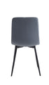 C-1474 Dining Chair, Dark Grey Velvet, Black Steel Legs