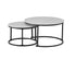IF-2630 Coffee Table Set, 2Pc, Nested, Sintered Stone White Marble Top, Black Steel Base