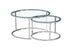 IF-2610 Coffee Tables, 2Pc Set, Nesting, 32" Round, 24" Round, Chrome Steel Frames