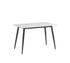 T-1630 | C-1631 Dining Set, 5 Pc, 48" Table + 4 Chairs, Light Grey Chairs, White Faux Marble Top Table