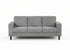 IF-8240 Sofa, Grey, 78" Wide, Soft-Touch Fabric, Black Legs, Stainless Steel Cup Holders